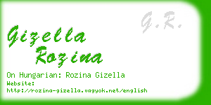 gizella rozina business card